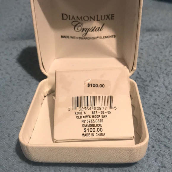 DiamonLuxe Crystal Swarovski Hoops - Picture 2 of 2